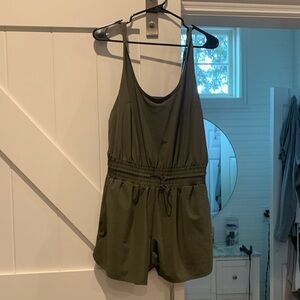 Abercrombie Travel Romper – Olive Green, Size M